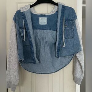 American Eagle Outfitters Denim Jacket with Gray Patch